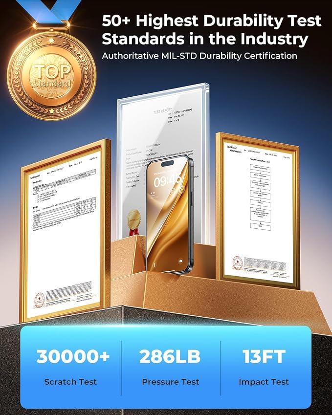 DIMONCOAT 4-PACK for iPhone 14 Pro Max Privacy Screen Protector Glass 6.7" | 13FT Drop Tested, Auto Alignment Kit, 10X Military-Grade Tempered Glass, Stronger Edge Protection, Case Friendly, Bubble-Free - Image 8