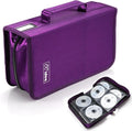 CCidea CD Case DVD Storage Holder, 128 Capacity DVD Cases Organizer CD Plastic Protective Carrying Binder,Portable Cd Wallet for Home Travel (Purple) by CCidea