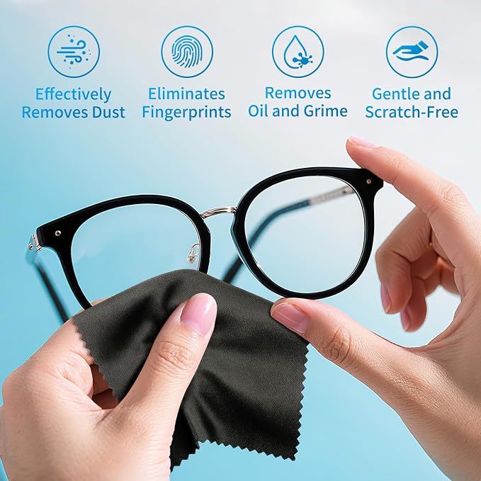Glasses Cleaning Cloth 30 Pcs - 6*7in, Ultra Soft, Individually Wrapped, Streak-Free, Microfiber Eyeglass Cleaning Cloth for Eyeglass, Screen, Readers, Sunglasses, Laptops, Tablets, Phones Etc. - Image 2