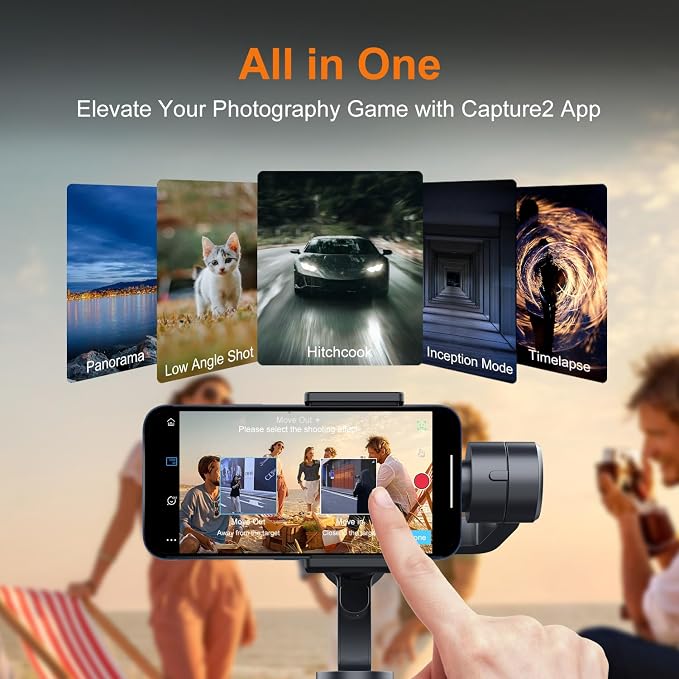 Gimbal Stabilizer for iPhone, Phone Gimbal w/Focus Wheel Face Tracking for 16 15 Pro Max Android 3-Axis Phone Stabilizer for Video Recording Vlog - Image 5