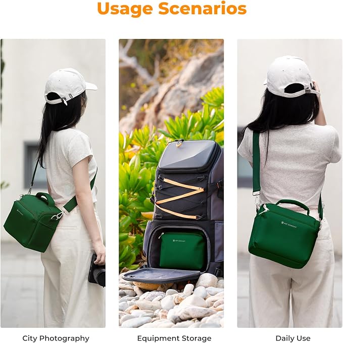K&F CONCEPT Camera Sling Bag Small Crossbody Case | For DSLR/SLR Camera, Cute & Compact, Shoulder Photography Bags, Compatible for Canon/Nikon/Sony, BS09 - Image 8