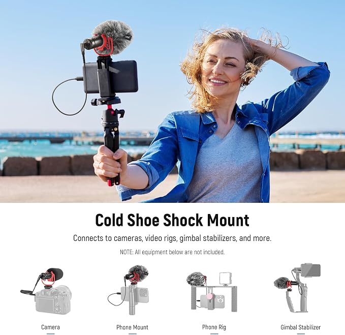NEEWER Plug & Play Vlog Microphone, 20-20KHz Mini Supercardioid Mic with 3.5mm TRRS, Low Frequency Cut, Gain Control, Two OTG Compatible with iPhone 16 15 S25 Ultra Android Tablet Mac Camera, VM11 - Image 6