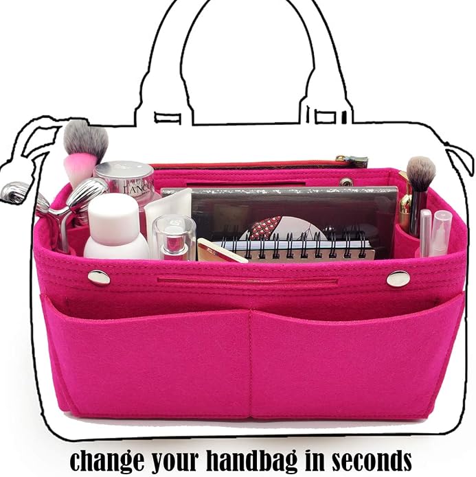 LEXSION Purse Organizer Insert Multi Pocket Bag Organizer Shaper | zipper bag, tote shaper, multi pocket bag, handbag shaper, various sizes - Image 6