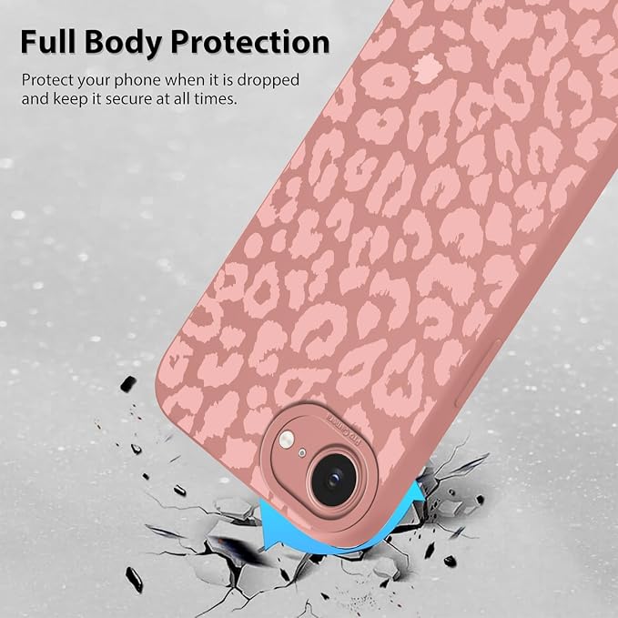 Cute Pink Cheetah Print Phone Case for iPhone 16e / 17e 6.1" | Aesthetic Leopard Pattern Design Cover Full Camera Lens Protective Shockproof Soft Slim TPU Funda for Women Girls - Image 3