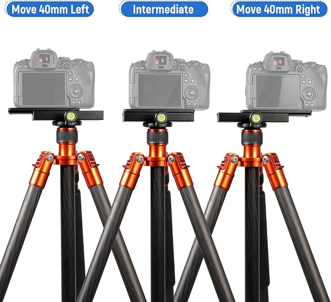 NEEWER Quick Release Plate with Clamp Adapter Set, 120mm QR Plate with Clamp, 3/8"&1/4" Screw, Bubble Level, 3/8” to 1/4” Screw Adapter, Compatible with Arca Swiss Tripod Monopod Ball Head - Image 6