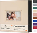 Popotop 4x6 Photo Album Holds 800 Pictures, Vegan Leather Hardcover | 800-Photos Capacity, Clear Slip-In Pockets, Extra-Large Collection Format, Front Photo Window, Gifts for Family Wedding Baby by Popotop