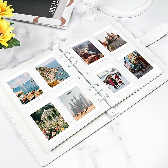 4 Pocket Trading Card Album Holds 200 Cards, 25 Removable Double-Sided Sleeves, Card Binder Compatible with Baseball, Sports, TCG & Game Cards, Collection Storage (White) - Image 7