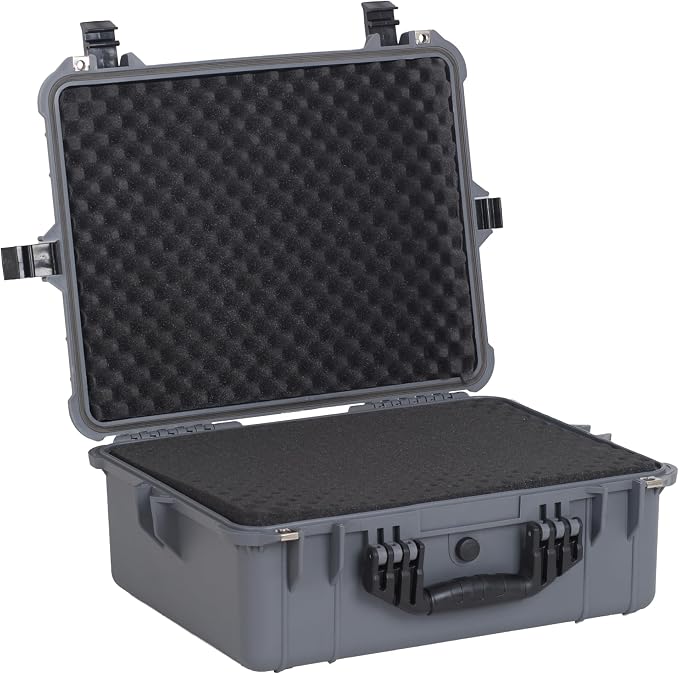 MEIJIA All Weather IP67 Waterproof Hard Camera Case,Hard Protective Case,Hard Case with Customizable Foam,Fit Use of Drones,Camera,Equipments,Pistols(Grey,20.62 x16.85x8.11inches) - Image 7