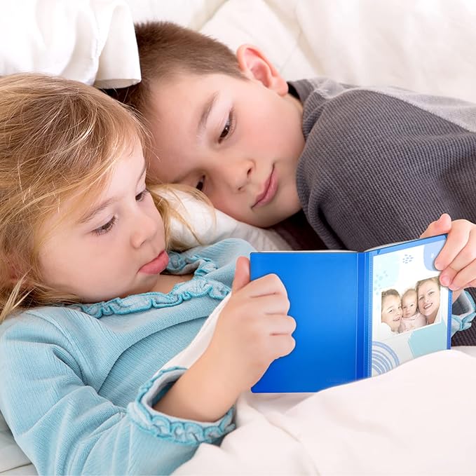 Cranbury 2-Pack Mini Photo Albums 4x6, 48 Photos, Clear Sleeves, Blue | 24 Pockets Each, Customizable Covers, Compact Storage for 4x6 Photos & Keepsakes - Image 7