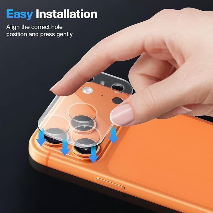 Camera Lens Protector (2 Pack) Compatible with iPhone 17 Pro Max 6.9" Camera Lens Cover Protection, 9H Tempered Glass, Ultra Clear Anti-Scratch [Does Not Affect Night Shots] - Image 7