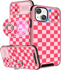 Buleens for iPhone 15 Plus Case 6.7 Inch - with Ring Stand & Camera Cover Aesthetic Cute Designed for Women Girls Pretty Unique Girly for iPhone 15 Plus Phone Case Compatible with Magsafe by Buleens