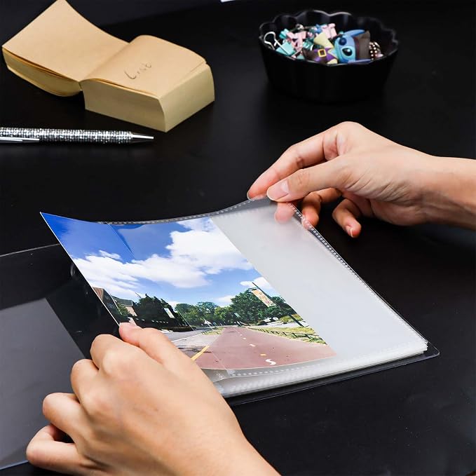 Mogoostry Clear Discbound Album Sheet Protectors 7 Discs 5 x 7 Inch Pocket Inner Page Plastic Protective Sleeves Organizer - Image 5