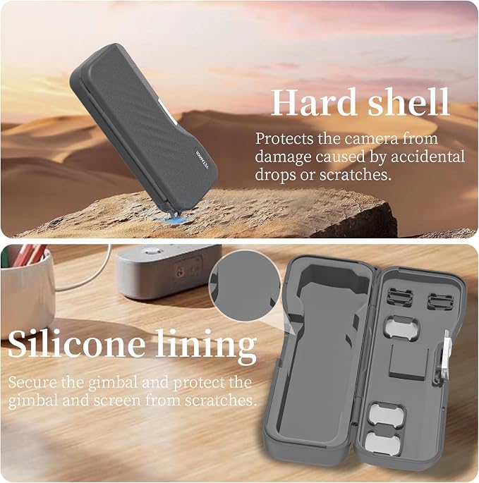 Portable Hard Case for DJI Osmo Pocket 4/3 Xtra Muse Camera Accessories | Rigid PC Storage Case, Portable Premium Protective Cover with 3 Magnetic CPL ND Filter Slots & 2 Memory Card Storage Slots - Image 8