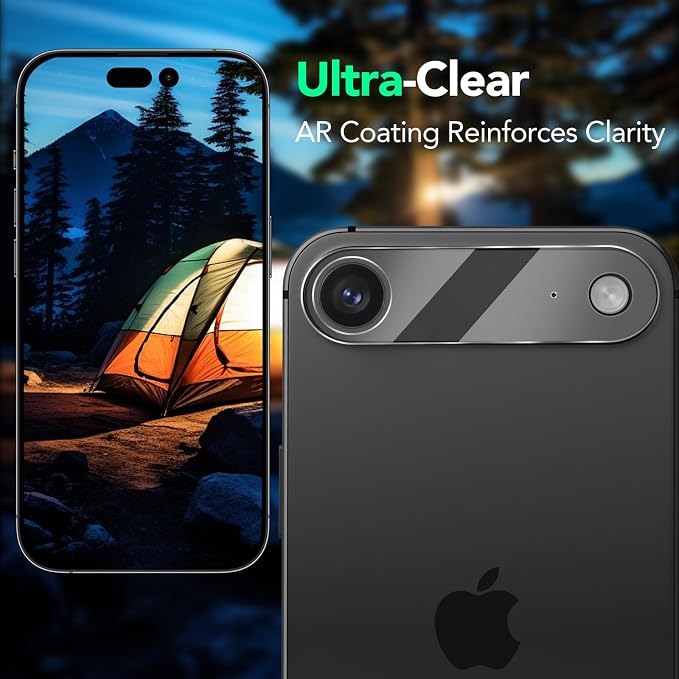 3PCS Rear Back Camera Lens Protector Tempered Glass for iPhone 17 Air- HD Clear Full Coverage Guard - Image 4