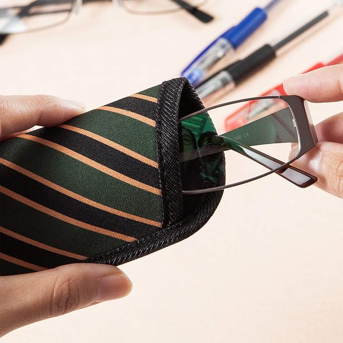 TRIUMPH VISION 3 Pack Reading Glasses Pouch Soft Case Eyeglass Sleeve Slim | Alternative to Bulky Case in bag, Lightweight Lined Padded Protect Optical lens Slip in, Cute Pattern Portable for Daily Use - Image 5