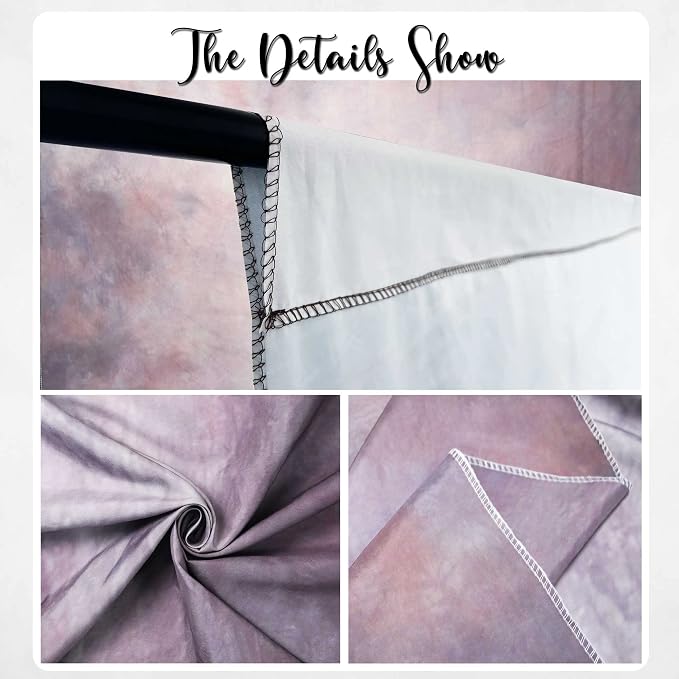 Abstract Photography Backdrop for Photoshoot 8x10,Purple,No Stand | Professional,Polyester Fabric,Roller Pocket on Top,Vintage Portrait Photo Props Booth Background,Photoshoot Studio - Image 6
