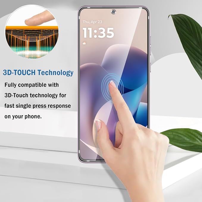 2+2 Pack for Moto G Stylus 2026/2025 Screen Protector with Camera Lens Protector,Full Coverage 9H Tempered Glass Film,HD Clear Scratch Resistant,Bubble-Free for Moto G Stylus 5G 2026 Screen Protector - Image 5