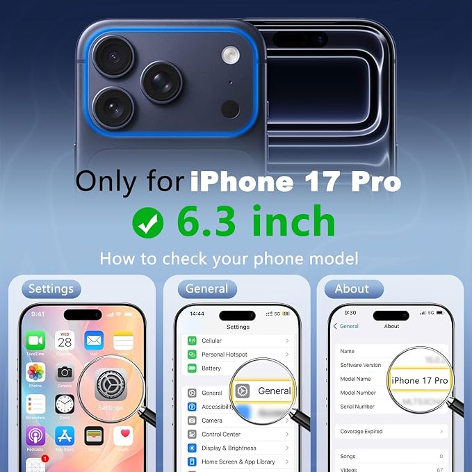 BENTOBEN Magnetic for iPhone 17 Pro Case, Cute Wavy Full Camera Protection [Compatible with MagSafe] Matte Anti-Slip Bumper Women Girls Boys Protective Cover for 17 Pro 6.3", Clear White - Image 3