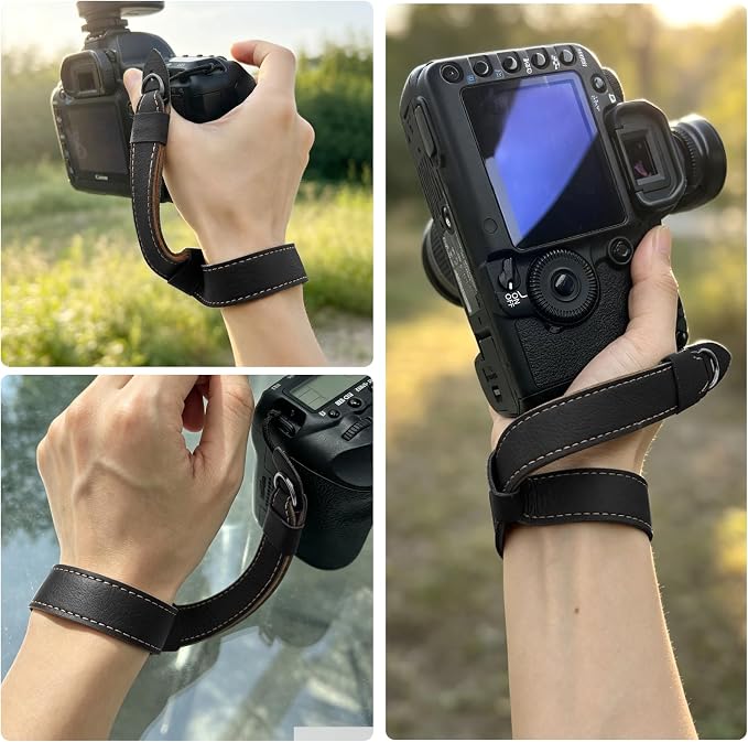 Camera Wrist Stra - Camera Straps for Photographers, Camera Hand Strap | Adjustable Wrist Camera Strap with Safer Connector for DSLR SLR Mirrorless Cameras (Black) - Image 8