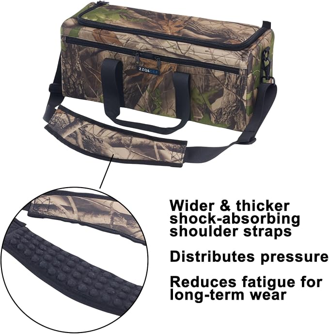 ZZQ&CCF Camera Lens Pouch Case for Sony FE 400-800mm/100-400mm F4.5/200-600mm F5.6-6.3G,for Canon RF 200-800,Compatible with Nikon Z 180-600, Extra Large Thick Portable Bag (Leaf Camo) - Image 7