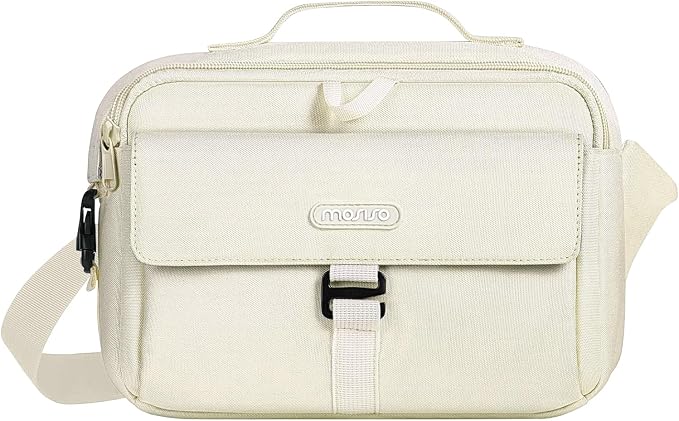MOSISO Camera Shoulder Bag Camera Case Crossbody Sling Purse, Beige | DSLR/SLR/Mirrorless Compact Padded Photography Handbag with Rain Cover Compatible with Canon/Nikon/Sony Cameras and Lenses by MOSISO