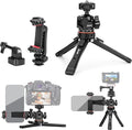 Zeadio Metal Camera Mini Tripod, with 1/4" Screw Ball Head Mount, Adjustable Heights Desktop Vlog Stand for Smooth 4 Osmo Mobile Ronin-S Vimble 2 Gimbal Handle Grip Stabilizer and All Cameras by Zeadio