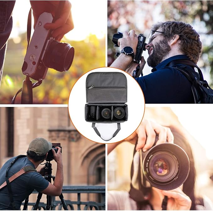 S-ZONE Waterproof Shockproof Foldable Camera Insert Bag Lens Cases Canon Nikon | Raindrop Proof, Fits in a Backpack, Suitable for DSLR/SLR Camera - Image 6