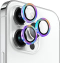 Camera Lens Protector for iPhone 14 Pro/iPhone 14 Pro Max,1 Pack | Tempered Metal Glass Camera Cover, HD Clear Anti-Scratch Lens Screen Protector Film,Case Friendly,Colorful Titanium by Unknown