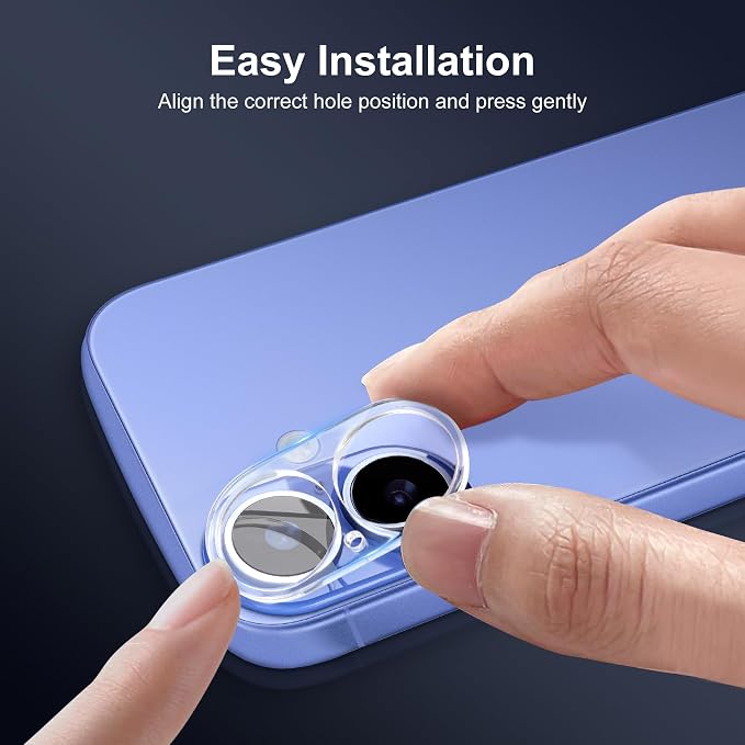 Camera Lens Protector (3 Pack) Compatible with iPhone 17 6.3" Camera Lens Cover Protection, 9H Tempered Glass, HD Clear Anti-Scratch, Case Friendly [Does Not Affect Night Shots] - Image 7