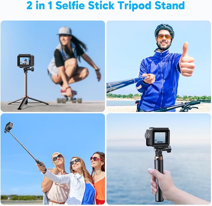 AKASO 23.6"/60cm Selfie Stick Tripod Extendable Action Camera Mount | Compatible with AKASO EK7000/Brave 4/EK7000 Pro/Brave 7 LE/Brave 7/GoPro Hero 13/12/11/10/ 9/Max/DJI Osmo Action 5/4/3 - Image 5