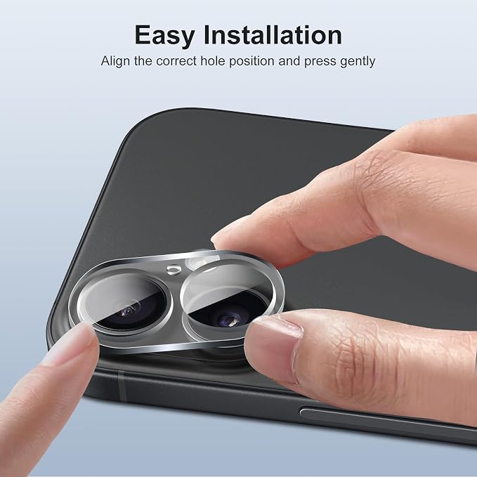 Camera Lens Protector (3 Pack) Compatible with iPhone 16 6.1" & iPhone 16 Plus 6.7" Camera Lens Cover Protection, 9H Tempered Glass, HD Clear Anti-Scratch [Night Shooting Mode] - Image 7