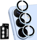 for Samsung Galaxy S26 Plus Camera Lens Protector, Individual Metal Ring Tempered Glass Lens Cover, [Strong Adsorption] Scratch Resistant Ultra-Thin HD Clear Lens Cover, 1 Set-Blue Ring by Btscase