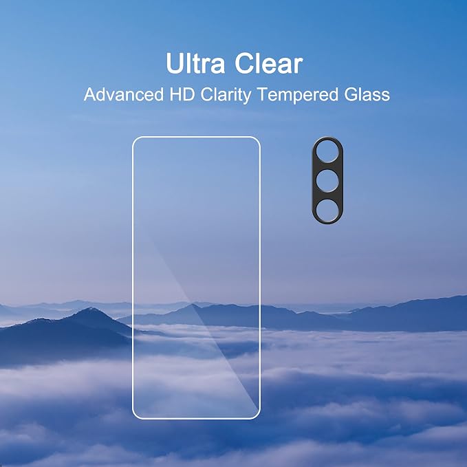 Ailun Screen Protector + Camera Lens Protector for Galaxy S23+ / S23 Plus | 3+3 Pack, 6.6 Inch, Tempered Glass, Fingerprint Unlock, 0.25mm, Ultra Clear, Anti-Scratch, Case Friendly - Image 4