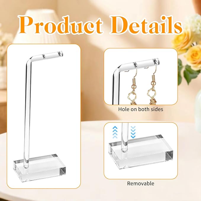 3 PCS Earring Display for Photos, Acrylic Earring Holder for Jewelry | Earring Holders for Selling, Earring Display for Vendors, Jewelry Earring Necklace Display - Image 5
