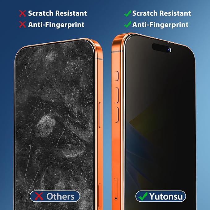 2+2 Pack Privacy Screen Protector for iPhone 17 Pro Max 6.9-Inch | with Camera Lens Protector, Anti-Spy Tempered Glass Film, Easy Installation, 9H Hardness, Case Friendly - Image 5