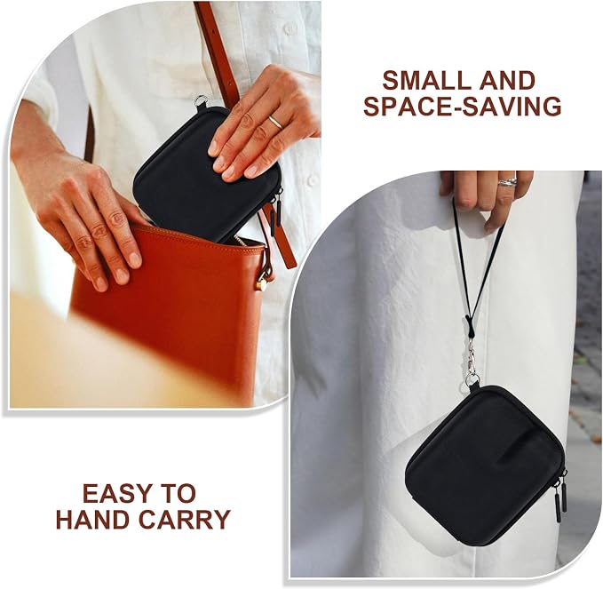 Camera Case for Polaroid Go/Go Gen2/3 Instant Print Camera, Black | Hard Case for Polaroid Go, Travel Storage Bag, with 5 Go Magnetic Picture Frames, Handle Strap, Robust Protection, No Camera - Image 5
