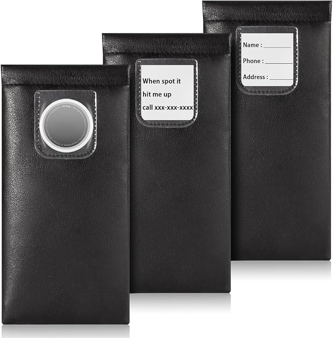TRIUMPH VISION Eyeglass Case Glasses Case Soft Sunglass Pouch Sleeve 3 Pack | Slim Lightweight Alternative to Bulky Case, Leather Lined Protect Lens, Squeeze Easy to Use, Stylish Portable for Daily Use by TRIUMPHVISION