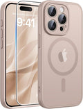 FNTCASE for iPhone 15 Pro Case, Fit for Magsafe, Screen Protector | Full Camera Protection, Translucent Matte, 14FT Military Grade Drop Proof, Shockproof Protective Phone Cover, Desert Gold by FNTCASE