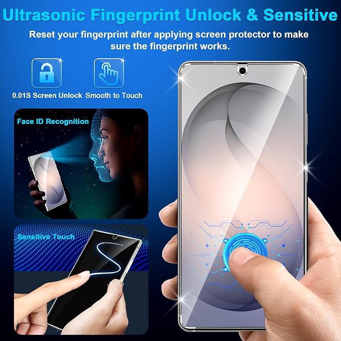 letosan 3 Pack for Samsung Galaxy S24 Ultra Screen Protector Tempered Glass, 9H+ Hardness, 12FT Military Grade Shatterproof, Auto Alignment Frame, Bubble Free Case Friendly HD Clear 6.8 Inch - Image 8