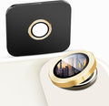 Suoman 2-Pack for iPhone 17 Air Camera Lens Protector, [CD Lines] [Strong-Adhesion] Metal Texture Style Tempered Glass Camera Lens Cover [with Auto Alignment Tool Kit] -Gold by Suoman