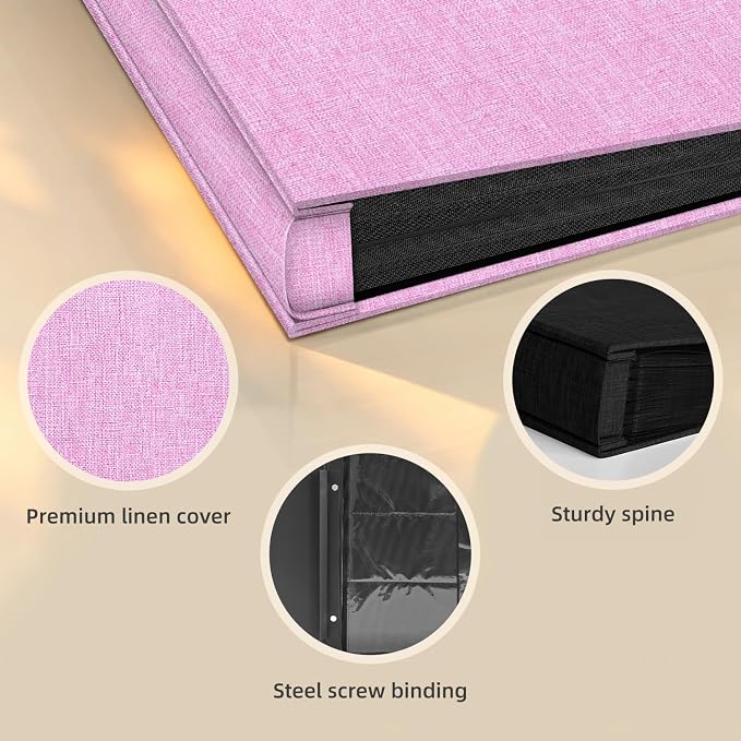 Popotop Photo Album 4x6 600 Pockets for Wedding Gifts,Linen Hardcover Picture Albums for Family Anniversary Baby Vacation Pictures - Image 4