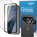2+2 Pack for Google Pixel 11 Pro 6.3”Screen Protector & Camera Lens Protector,with Alignment Frame，9H Tempered Glass Film,HD Clear Scratch Resistant,Bubble-Free by Natbok