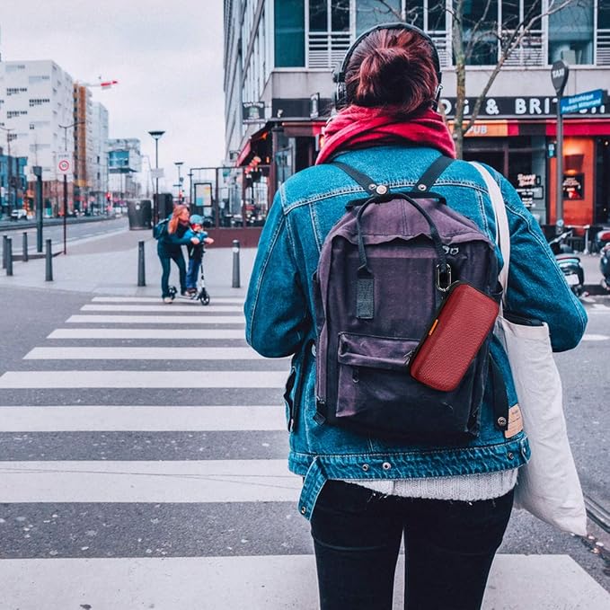 Hard Protective Travel Case, Shockproof EVA Electronic Organizer | Fits Anker, Jackery, RAVPower Power Bank, Cell Phones, GPS, Cables, Car Accessories, Travel Gadgets,Red - Image 6