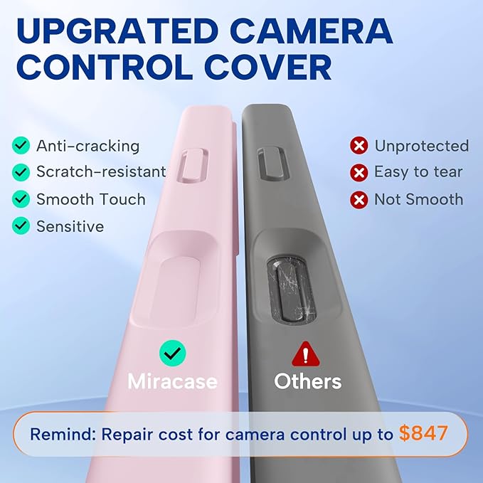Miracase Silicone & Magnetic for iPhone 17 Case, Sand Pink | Compatible with MagSafe, Silicone Camera Control Cover, Soft Microfiber Lining, Shockproof Drop Protection Phone Case for 17 - Image 2