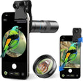 APEXEL 10X Tele-Macro Pro Dual Lens 2-in-1 for iPhone | Clip-On Telephoto & Macro Lens for Samsung/Android | 10x Zoom for Concerts, Travel, and Outdoor Exploration | Pro Photography by Apexel