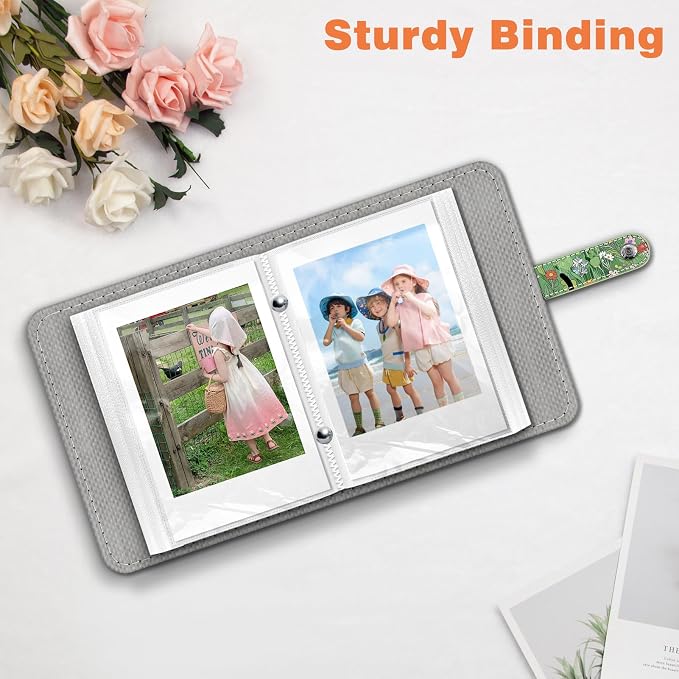 Fintie Mini Photos Album Book for 2x3 Inch Films - 52 Pockets Small Albums | For Fujifilm Instax Mini, Polaroid Hi-Print Pictures, Portable Kpop Photocard Holder, Travel Memory Book, Black Cats - Image 5