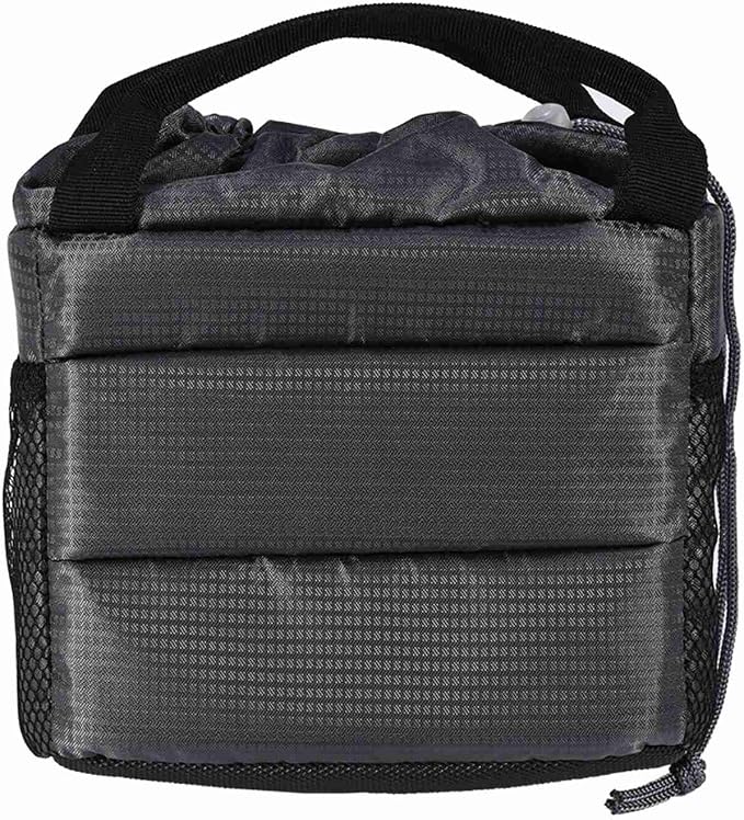 Acouto Camera Bag Only Polyester Insert Partition Camera Hand Bag Shockproof Padded Divider Cover Case for DSLR Camera Partition Bag (Grey) by ACOUTO