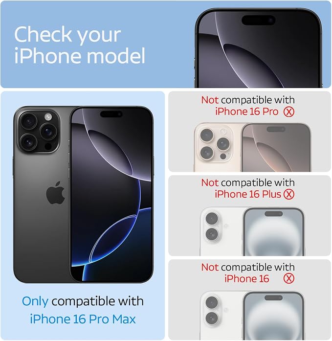 3 Pack Privacy Screen Protector for iPhone 16 Pro Max +3 Pack Camera Lens Protector with Tempered Glass,Sensitive Touch and Screen Protection - Image 2