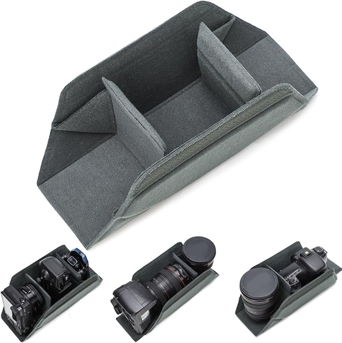 Shockproof Camera Storage Bag Removable Padded Insert Flexible Compartments Foldable Design Equipment Protecting Shockproof Camera Storage - Image 2