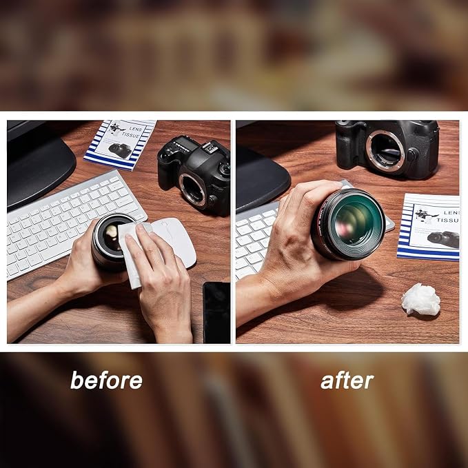 Outus 1000 Pcs Lens Cleaning Paper with 2 Cloths Camera Optics Wipe Booklet | Lint-free Tissue for Camera Lenses, Eyeglasses, Screens, Microscopes, Includes 2 Double Sided Microfiber Cleaning Cloths - Image 6